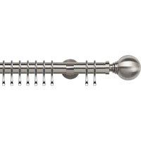 Globe 35mm IDC Metal Curtain Pole Satin Silver