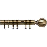 Globe 35mm Metal Curtain Pole Antique Brass