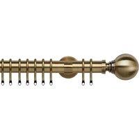 Globe 35mm IDC Metal Curtain Pole Antique Brass