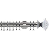 Luxe Aztec 35mm IDC Metal Curtain Pole Chrome