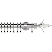 Fleur de Lys 35mm IDC Metal Curtain Pole Chrome
