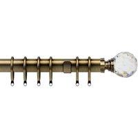 Acrylic Ball 35mm Metal Curtain Pole Antique Brass