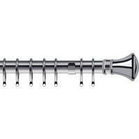 Trumpet 35mm Metal Curtain Pole Chrome