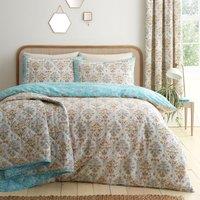 Dreams and Drapes Edena Decorative Floral Duvet Cover Bedding Set Natural