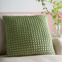 Appletree Bobble Quilted Velvet Touch 55cm x 55cm Filled Cushion Olive