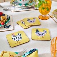 Ulster Weavers Chick Chicken Pack of 4 Coasters Yellow