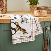 Ulster Weavers Country Dogs Cotton Tea Towel Brown