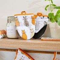 Ulster Weavers Cats In Waiting Pair of Microwave Mitts Orange