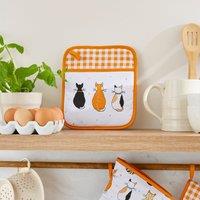 Ulster Weavers Cats In Waiting Thermal Pot Mitt Oven Glove Orange