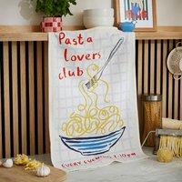 Ulster Weavers Pasta Lovers Club Cotton Tea Towel Yellow