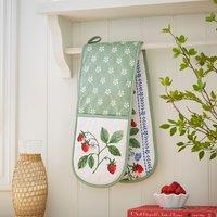 Ulster Weavers Strawberry Patch Double Oven Glove Green