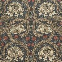 William Morris At Home African Marigold Velvet Fabric Walnut