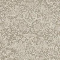 William Morris At Home Strawberry Thief Woven Fabric Limestone