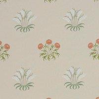 William Morris At Home Lily Flower Embroidered Fabric Nettle