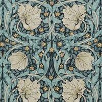 William Morris At Home Pimpernel Velvet Fabric Indigo