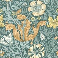 William Morris At Home Compton Velvet Fabric Bluebird