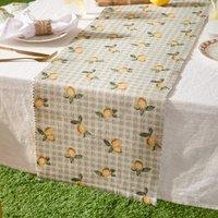 Furn Fruits Lemons 35cm x 180cm Outdoor Runner Sage