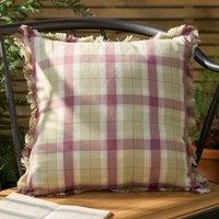 Voyage Maison Arrochar Tartan Outdoor Filled Cushion 50cm x 50cm Elderberry