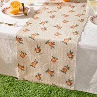 Furn Fruits Oranges 35cm x 180cm Outdoor Runner Yellow