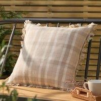 Voyage Maison Arrochar Tartan Outdoor Filled Cushion 50cm x 50cm Nut