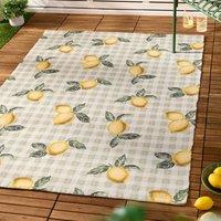 Furn Fruits Lemons Striped Outdoor Rug 120cm x 170cm Sage
