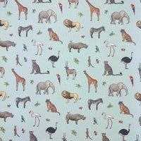 Emma Lawrence Safari Savanah Fabric Duck Egg