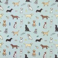 Emma Lawrence Barking Buddies Fabric Duck Egg