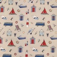 Emma Lawrence Seaside Stories Fabric Linen