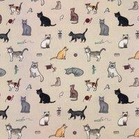 Emma Lawrence Winsome Whiskers Fabric Linen
