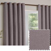 Yard Heavy Chenille Ready Made Eyelet Curtains Mauve