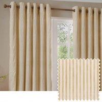 Yard Hebden Cotton Ready Made Eyelet Curtains Honey Yellow