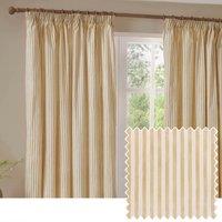 Yard Hebden Cotton Ready Made Blackout Pencil Pleat Curtains Honey Yellow