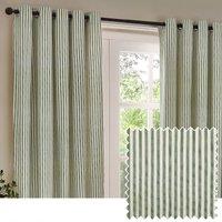 Yard Hebden Cotton Ready Made Eyelet Blackout Curtains Forest
