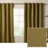 Furn Ultimate Textured Woven Ready Made Eyelet Blackout Curtains Forest