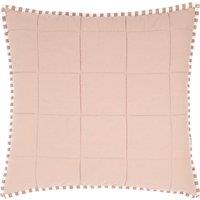 Yard Hebden Stripe Cotton 55cm x 55cm Filled Cushion Pecan Cotta