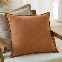 Yard Slub Cotton 50cm x 50cm Filled Cushion Toffee