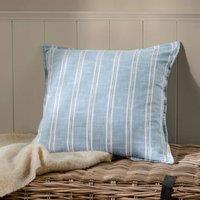 Yard Abersoch Stripe Cotton 50cm x 50cm Filled Cushion Sail Blue