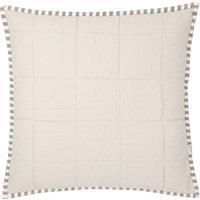 Yard Hebden Stripe Cotton 55cm x 55cm Filled Cushion Mole Stone