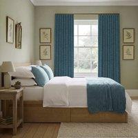 ANTE DECOR Nymans Boucle Made To Measure Curtains Deep Blue