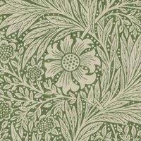 William Morris Marigold Fabric Green