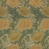 William Morris Chrysanthemum Fabric Ochre
