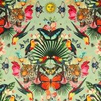 Carrie Neely Paradise Lost Velvet Fabric Mint