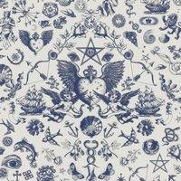 Carrie Neely Tattoo Angel Fabric Blue