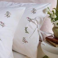 Historic Royal Palaces Victoria Sprigs Embroidery Pillowcase Housewife Rose Pink Sage