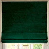 Linda Barker Elsie Velvet Made To Measure Roman Blind Dark Green