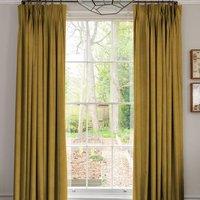 Linda Barker Elsie Velvet Made To Measure Curtains Ochre