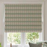 Carrie Neely Star And Harlequin Made To Measure Roman Blind Duck Egg