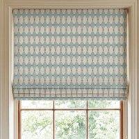 Carrie Neely Star And Harlequin Made To Measure Roman Blind Sky Blue
