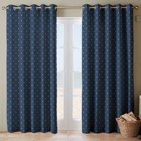 Emily Bond Wild Thyme Made To Measure Curtains Indigo