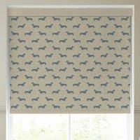 Emily Bond Peggy Blackout Made To Measure Roller Blind True Blue